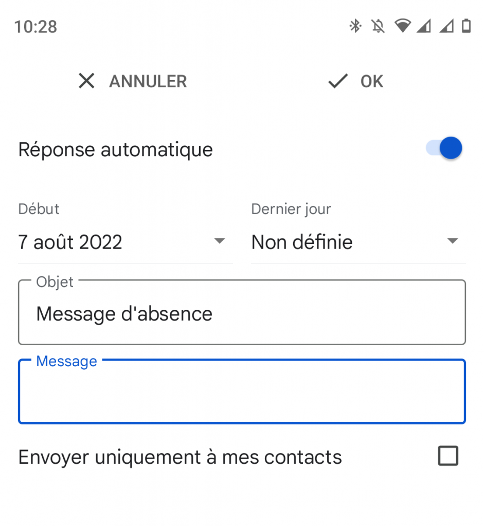 Comment mettre en place une réponse automatique sur Gmail sur mobile ?